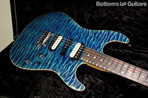 Suhr Guitars Standard - Aqua Marine Blue-black back - サー ハカランダ BZF キルト