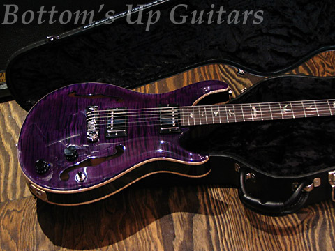 Double Flame Body in Purple Wide Fat neckl Bird inlay