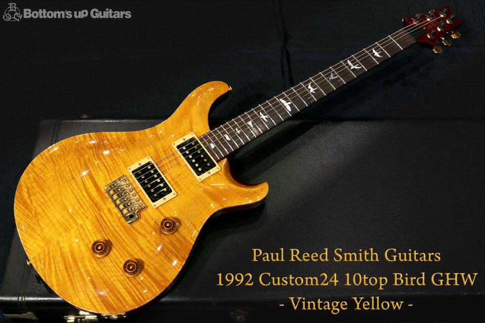 PRS Paul Reed Smith 1992 Custom24 10top Bird Vintage Yellow WMOP white Mother of pearl ポールリードスミス