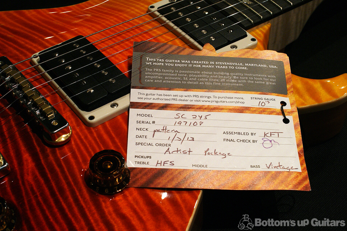 Paul Reed Smith (PRS) {BUG} 2013 NAMM SC245 Artist Package - Orange Fade - 