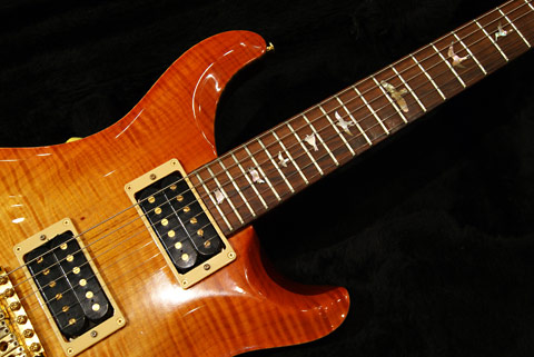 Vintage PRS '89 Custom 10top Bird inlay Gold H/W Brazilian Rosewood Fingerboard / ポールリードスミス 1989 Custom24 Vintage Sunburst Sweet Switch ハカランダ指板、ラッカー塗装、極上中古