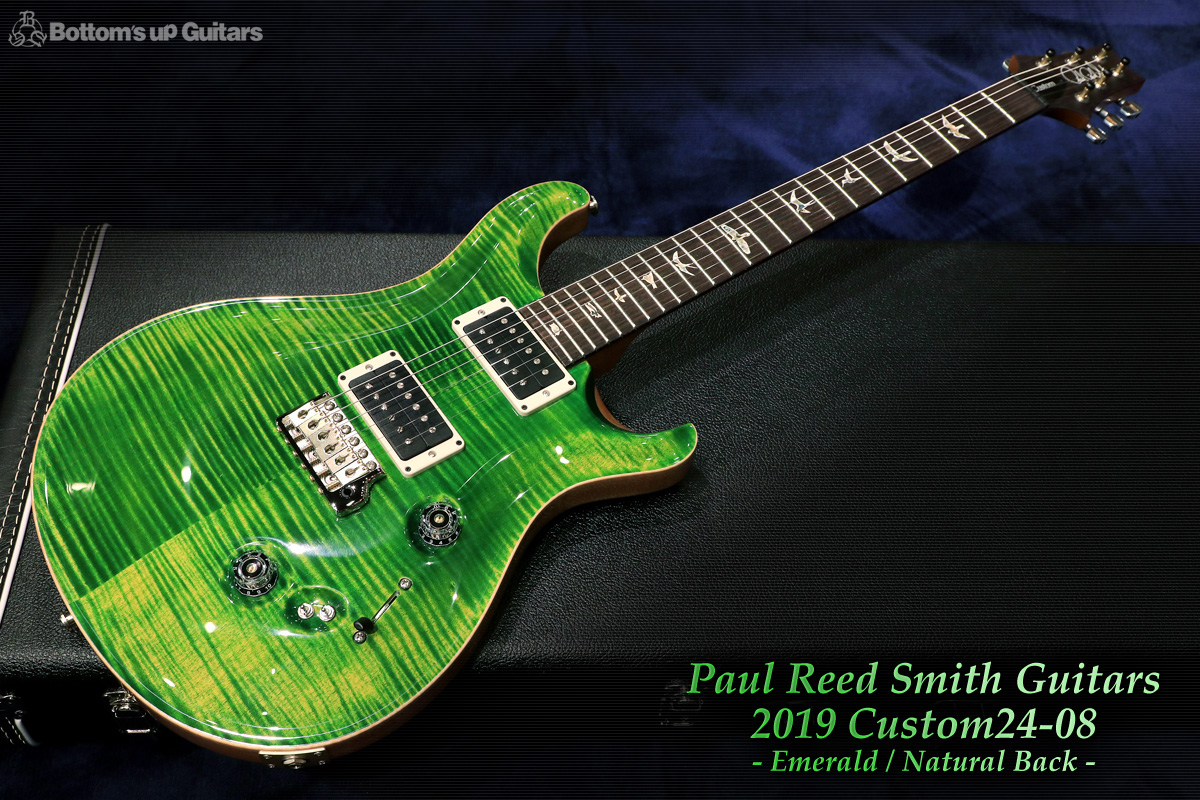 Paul Reed Smith(PRS)  {BUG} 2019 Custom24-08 - Emerald / Natural Back / レギュラーグリップ - 【B.U.G.厳選の一本!】