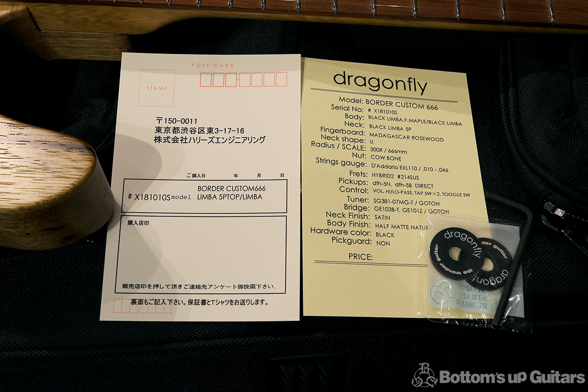 dragonfly {BUG} ドラゴンフライ Border Custom 666 All Black Korina 【2018楽器フェアモデル !】