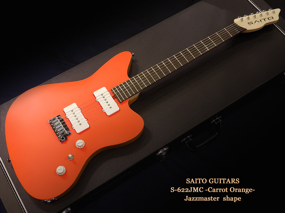 SAITO GUITARS S-622JMC Carrot Orange Jazzmaster シェイプ フォト 