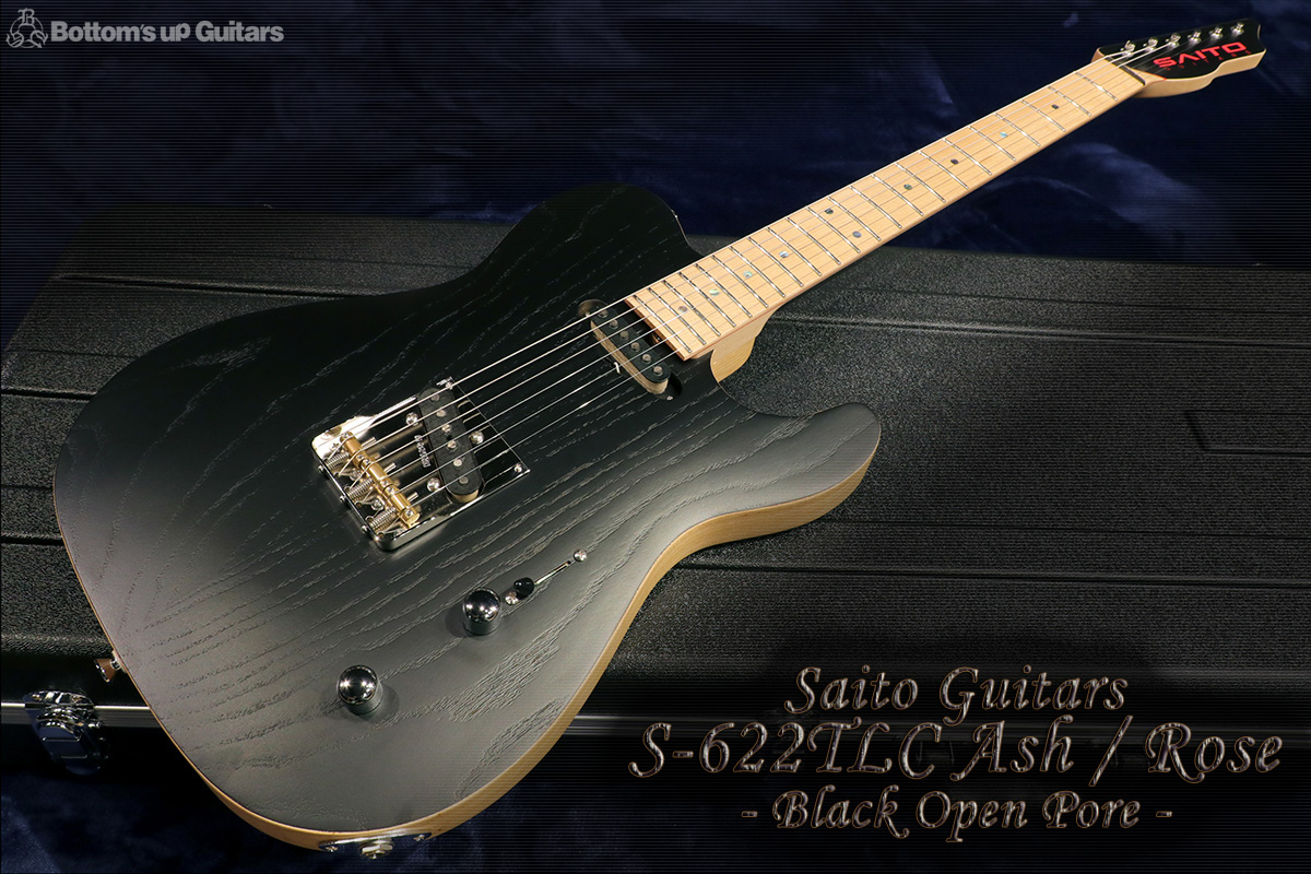 SAITO GUITARS S-622TLC Ash / Maple - Black - 【アッシュの木目が浮き上がるフィニッシュ!/当社オーダー品】