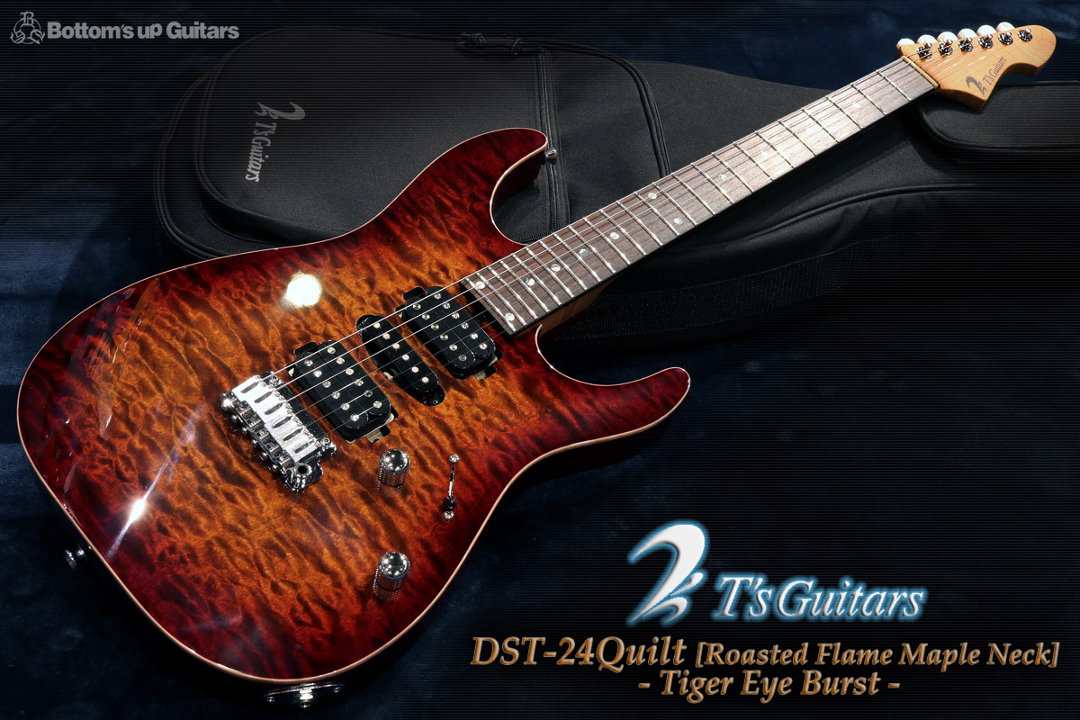 T's Guitars {BUG} DST-24Quilt RFMN    - Tiger Eye Burst  - 【ローステッドフレイムメイプル採用のDST!】