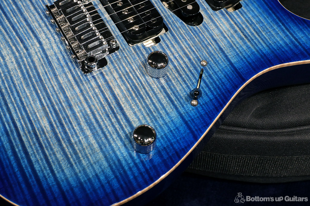T's Guitars {BUG} DST-Pro 24 Flame - Trans Blue Denim Burst -