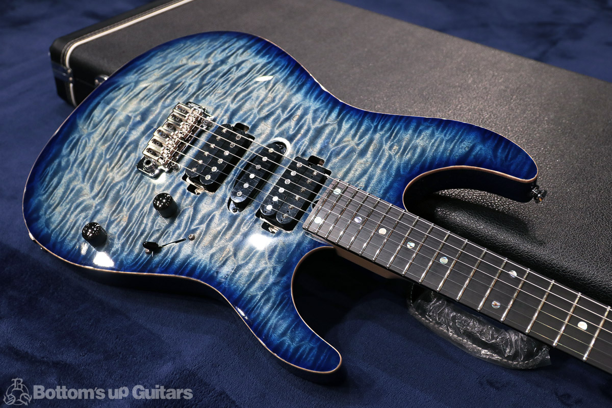  T's Guitars  DST-Pro24 Selected Quilt Top  - Whale Blue Bust - スペシャルPU搭載! @ Bottom's Up Guitars