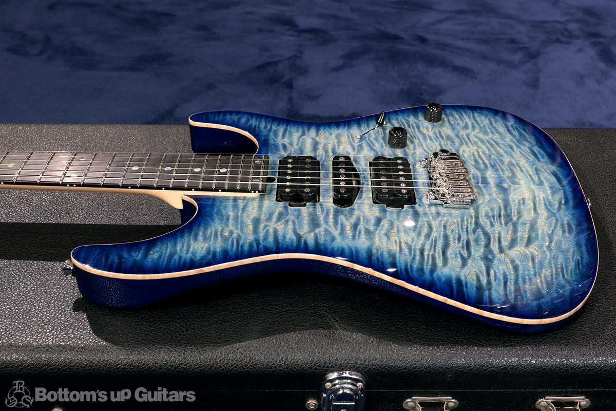  T's Guitars  DST-Pro24 Selected Quilt Top  - Whale Blue Bust - スペシャルPU搭載! @ Bottom's Up Guitars