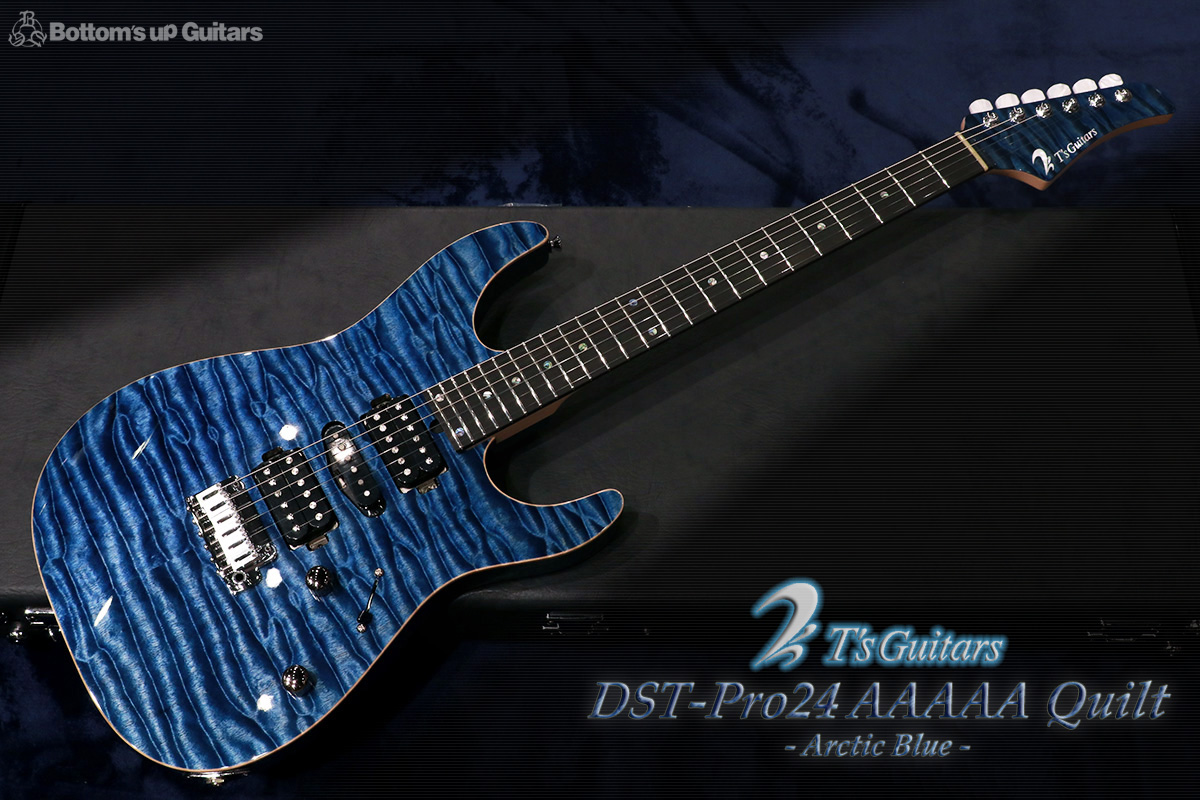 T's Guitars DST-Pro24 5A Quilt - Arctic Blue - 【厳選AAAAAトップ 