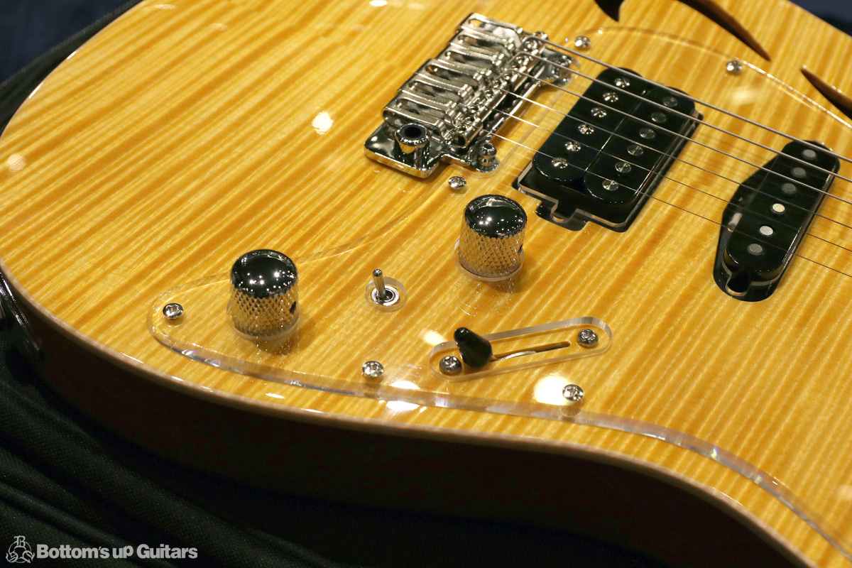 T's Guitars TL-Hollow-DX22 Roseneck - Transparent Yellow - 【当社特注品!】