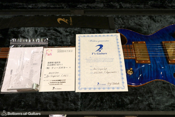 T's Guitars {BUG} NEW MODEL G.G.Award受賞作品『Arc-Singlecut・Aquamarine』one-of-a-kind 楽器フェアモデル